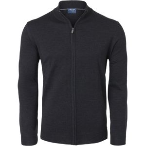 OLYMP modern fit vest wol, antraciet grijs met rits -  Maat: M