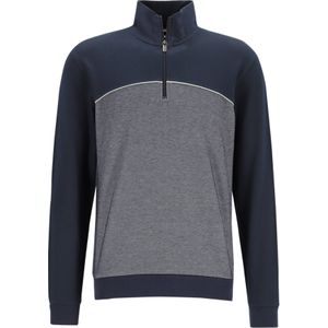 BOSS - Tracksuit Half Zip - Heren Lounge Trui - Donkerblauw