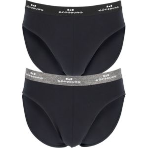 Gotzburg - Slips - Zwart - 2-pack - Aansluitende Pasvorm - Stretch Katoen