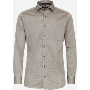 CASA MODA modern fit overhemd, dobby, bruin 40