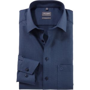 OLYMP comfort fit overhemd, structuur, rookblauw