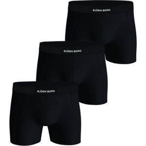 Bjorn Borg Cotton Stretch boxers, heren boxers normale lengte (3-pack), zwart