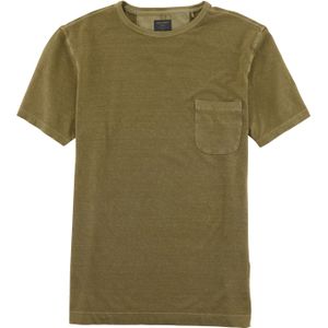 OLYMP Casual modern fit T-shirt, kaki -  Maat: 3XL