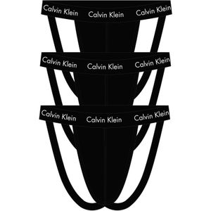 Calvin Klein Jockstrap (3-pack), heren jockstrap, zwart -  Maat: M