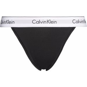 Calvin Klein dames high leg tanga (1-pack), tanga slip, zwart -  Maat: S
