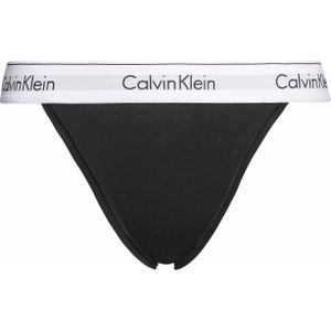 Calvin Klein dames high leg tanga (1-pack), tanga slip, zwart -  Maat: M