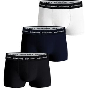 Bjorn Borg - Cotton Stretch - Boxershorts - Wit - Navy Blauw - Zwart - 3-pack
