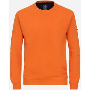 Redmond heren sweatshirt sweatstof, O-hals, oranje (middeldik) -  Maat: L