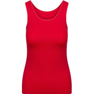 RJ Bodywear Pure Color dames top (1-pack), hemdje met brede banden, rood -  Maat: 3XL
