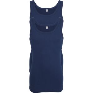 Gotzburg heren singlets Feinripp (2-pack), blauw -  Maat: L