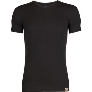 RJ Bodywear The Good Life T-shirts (2-pack), slim fit heren T-shirts V-hals, zwart -  Maat: S