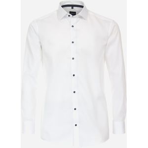 VENTI - Modern Fit - Overhemd - Wit - Strijkvrij - Mouwlengte 72 cm - Boordmaat 41
