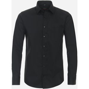 3 voor 99 | Redmond modern fit overhemd, popeline, zwart 43/44