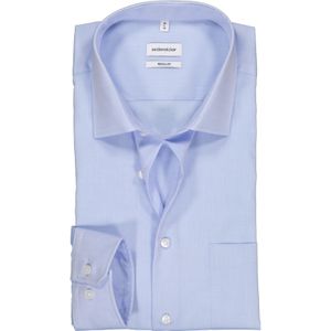 Seidensticker regular fit overhemd, lichtblauw chambray 46