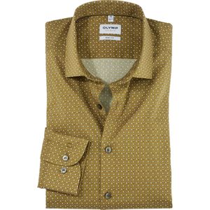 OLYMP Level 5 body fit overhemd, popeline, messing dessin
