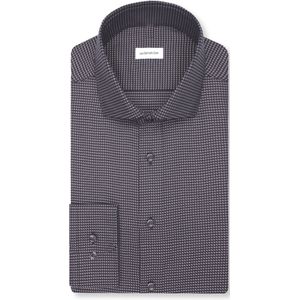 Seidensticker x-slim fit overhemd, popeline, grijs geruit