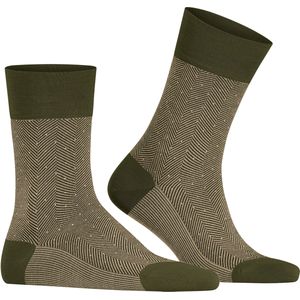 FALKE Sensitive Herringbone herensokken, artichok groen (artichoke) -  Maat: 43-44