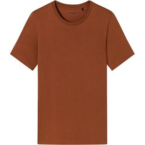SCHIESSER Mix+Relax T-shirt, heren shirt korte mouwen biologisch katoen whisky