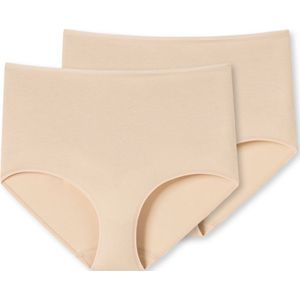 SCHIESSER 95/5 slip (2-pack), dames maxislips biologisch katoen zand