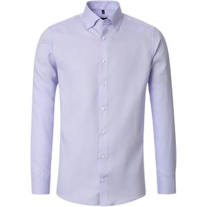 VENTI - Effen Overhemd - Paars - 100% Katoen - Button Down Kraag