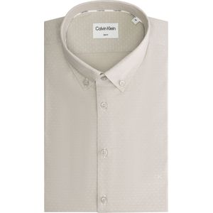 Calvin Klein slim fit overhemd, Chambray Micro Dobby Slim Shirt, beige 44