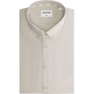 Calvin Klein slim fit overhemd, Chambray Micro Dobby Slim Shirt, beige 37