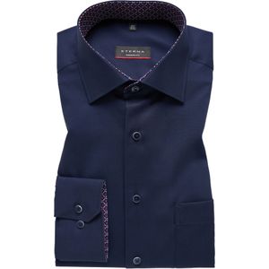 ETERNA modern fit overhemd, Oxford, donkerblauw (contrast)