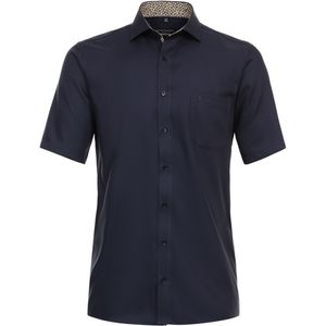 CASA MODA comfort fit overhemd, korte mouw, structuur, blauw