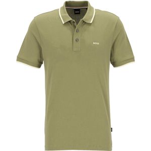 BOSS - Sportieve Polo - Korte Mouwen - Blauw - Piqué - Regular Fit