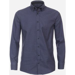 CASA MODA Sport comfort fit overhemd, twill, blauw dessin 49/50