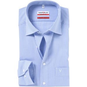 MARVELIS modern fit overhemd, blauw met wit gestreept 42