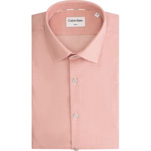 Calvin Klein slim fit overhemd, 3tone Linear Pattern Slim Shirt, antiek roze 42