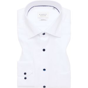 ETERNA - Modern Fit - Overhemd - Wit - Structuurweving - Strijkvrij