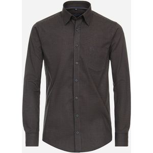 CASA MODA Sport casual fit overhemd, twill, bruin 49/50