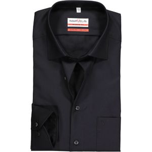 MARVELIS modern fit overhemd, mouwlengte 7, zwart 42