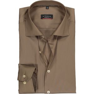 ETERNA modern fit overhemd, superstretch lyocell heren overhemd, bruin 45