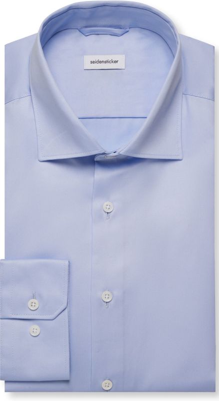 Overhemden - Blauw - Regular Fit - Kentkraag - Extra Lange Armlengte