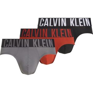 Calvin Klein Hipster Briefs (3-pack), heren slips, zwart, rood, grijs - Maat: S