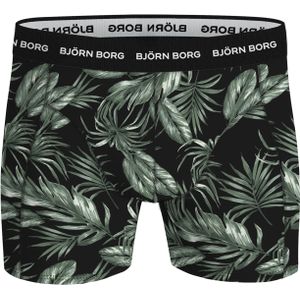 Bjorn Borg Cotton Stretch boxers, heren boxers normale lengte (1-pack), bladeren print