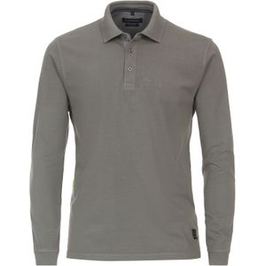 CASA MODA comfort fit polo lange mouw, zilvergrijs