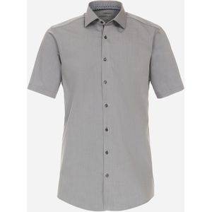 VENTI modern fit overhemd, korte mouw, twill, grijs 40