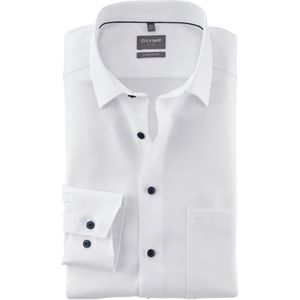 OLYMP comfort fit overhemd, structuur, wit