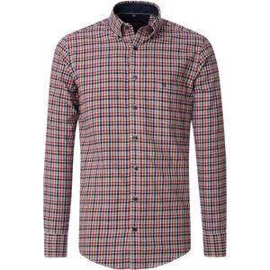 CASA MODA Sport casual fit overhemd, mouwlengte 72 cm, twill, blauw, rood, groen en wit geruit