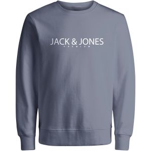 JACK & JONES Jake sweat crew neck regular fit, heren sweatshirt katoenmengsel met O-hals, lichtblauw -  Maat: M