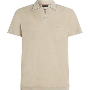 Tommy Hilfiger Towelling Regular Polo, heren poloshirt, beige