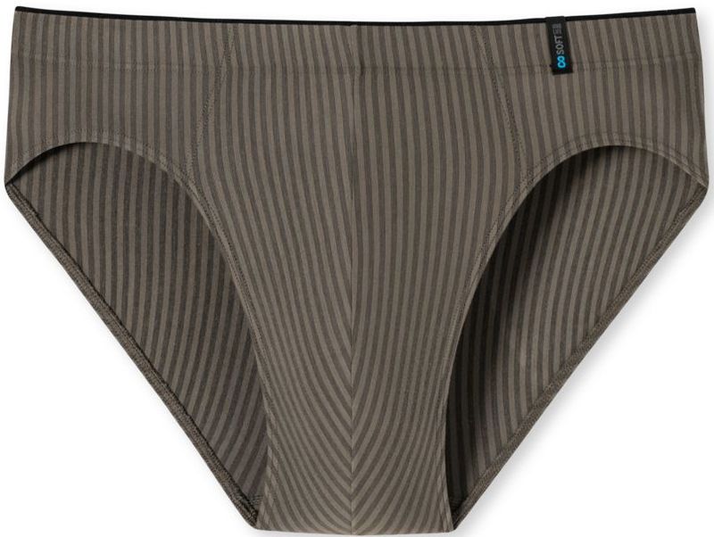 SCHIESSER Long Life Soft slip (1-pack), heren supermini taupe gestreept