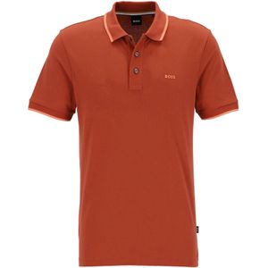 BOSS Parlay regular fit polo, pique, donker oranje