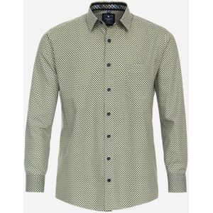 3 voor 99 | Redmond comfort fit overhemd, popeline, groen dessin 53/54