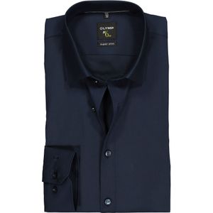 OLYMP No. Six super slim fit overhemd, marine blauw