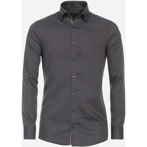 VENTI modern fit overhemd, twill, bruin 44